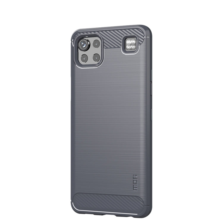 For LG K92 MOFI Gentleness Brushed Carbon Fiber Soft TPU Case(Gray) - LG Cases by MOFI | Online Shopping UK | buy2fix