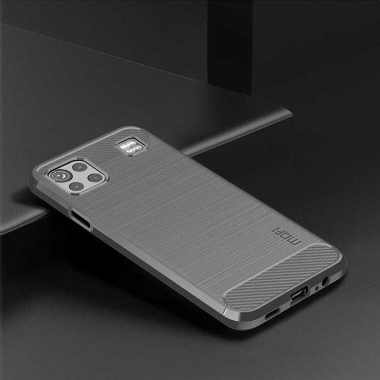 For LG K92 MOFI Gentleness Brushed Carbon Fiber Soft TPU Case(Gray) - LG Cases by MOFI | Online Shopping UK | buy2fix