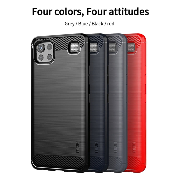 For LG K92 MOFI Gentleness Brushed Carbon Fiber Soft TPU Case(Gray) - LG Cases by MOFI | Online Shopping UK | buy2fix