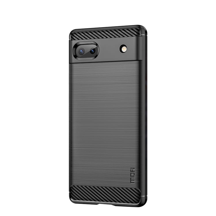 For Google Pixel 6A MOFI Gentleness Brushed Carbon Fiber Soft TPU Case(Black) - Google Cases by MOFI | Online Shopping UK | buy2fix
