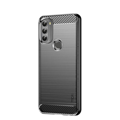 For Motorola Moto G71 5G MOFI Gentleness Brushed Carbon Fiber Soft TPU Case(Black) - Motorola Cases by MOFI | Online Shopping UK | buy2fix