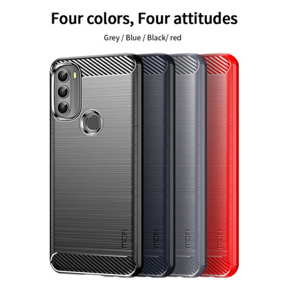 For Motorola Moto G71 5G MOFI Gentleness Brushed Carbon Fiber Soft TPU Case(Gray) - Motorola Cases by MOFI | Online Shopping UK | buy2fix