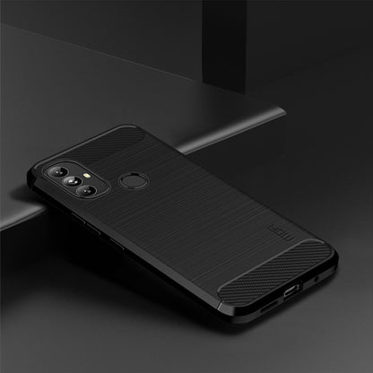 For Motorola Moto G Power 2022 MOFI Gentleness Brushed Carbon Fiber Soft TPU Case(Black) - Motorola Cases by MOFI | Online Shopping UK | buy2fix