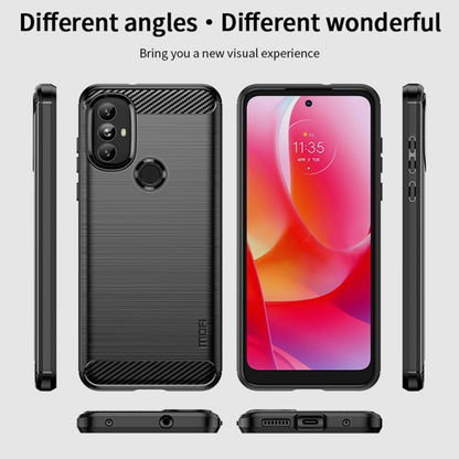 For Motorola Moto G Power 2022 MOFI Gentleness Brushed Carbon Fiber Soft TPU Case(Black) - Motorola Cases by MOFI | Online Shopping UK | buy2fix