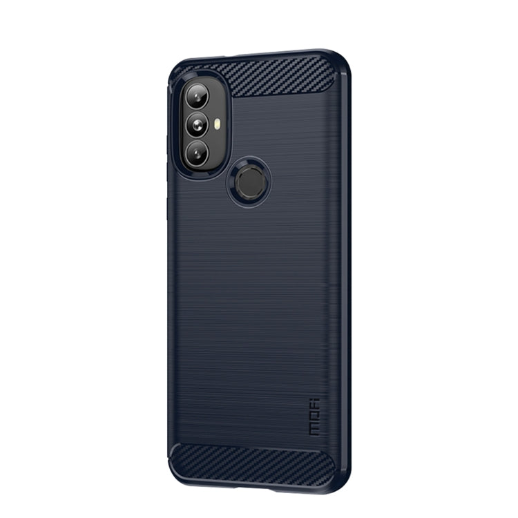 For Motorola Moto G Power 2022 MOFI Gentleness Brushed Carbon Fiber Soft TPU Case(Blue) - Motorola Cases by MOFI | Online Shopping UK | buy2fix