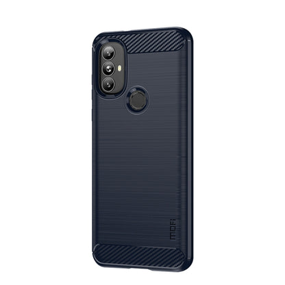 For Motorola Moto G Power 2022 MOFI Gentleness Brushed Carbon Fiber Soft TPU Case(Blue) - Motorola Cases by MOFI | Online Shopping UK | buy2fix