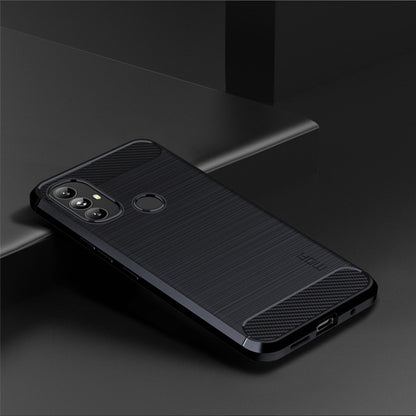 For Motorola Moto G Power 2022 MOFI Gentleness Brushed Carbon Fiber Soft TPU Case(Blue) - Motorola Cases by MOFI | Online Shopping UK | buy2fix
