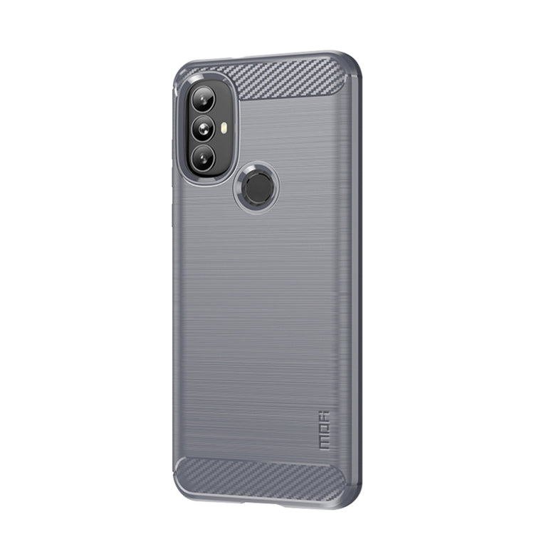 For Motorola Moto G Power 2022 MOFI Gentleness Brushed Carbon Fiber Soft TPU Case(Gray) - Motorola Cases by MOFI | Online Shopping UK | buy2fix