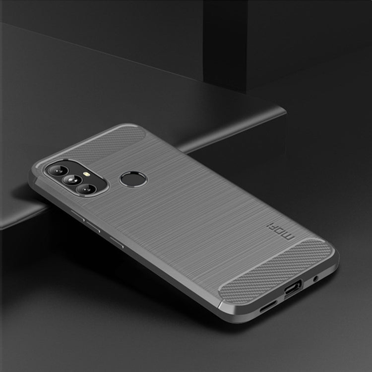 For Motorola Moto G Power 2022 MOFI Gentleness Brushed Carbon Fiber Soft TPU Case(Gray) - Motorola Cases by MOFI | Online Shopping UK | buy2fix