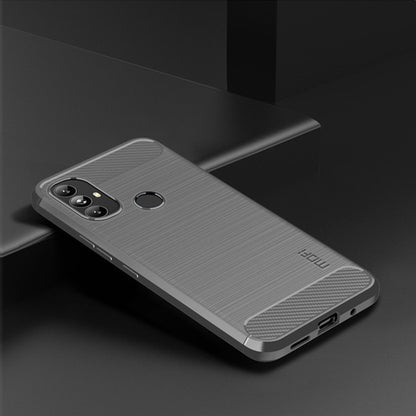 For Motorola Moto G Power 2022 MOFI Gentleness Brushed Carbon Fiber Soft TPU Case(Gray) - Motorola Cases by MOFI | Online Shopping UK | buy2fix