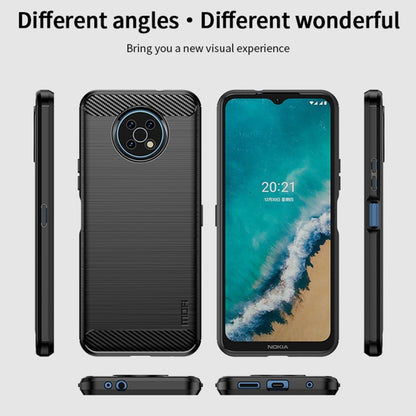 For Nokia G50 MOFI Gentleness Brushed Carbon Fiber Soft TPU Case(Black) - Nokia Cases by MOFI | Online Shopping UK | buy2fix