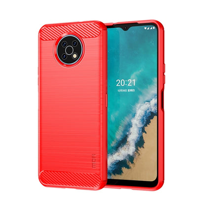 For Nokia G50 MOFI Gentleness Brushed Carbon Fiber Soft TPU Case(Red) - Nokia Cases by MOFI | Online Shopping UK | buy2fix