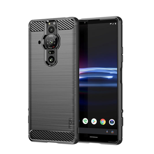 For Sony Xperia Pro-I MOFI Gentleness Brushed Carbon Fiber Soft TPU Case(Black) - Sony Cases by MOFI | Online Shopping UK | buy2fix