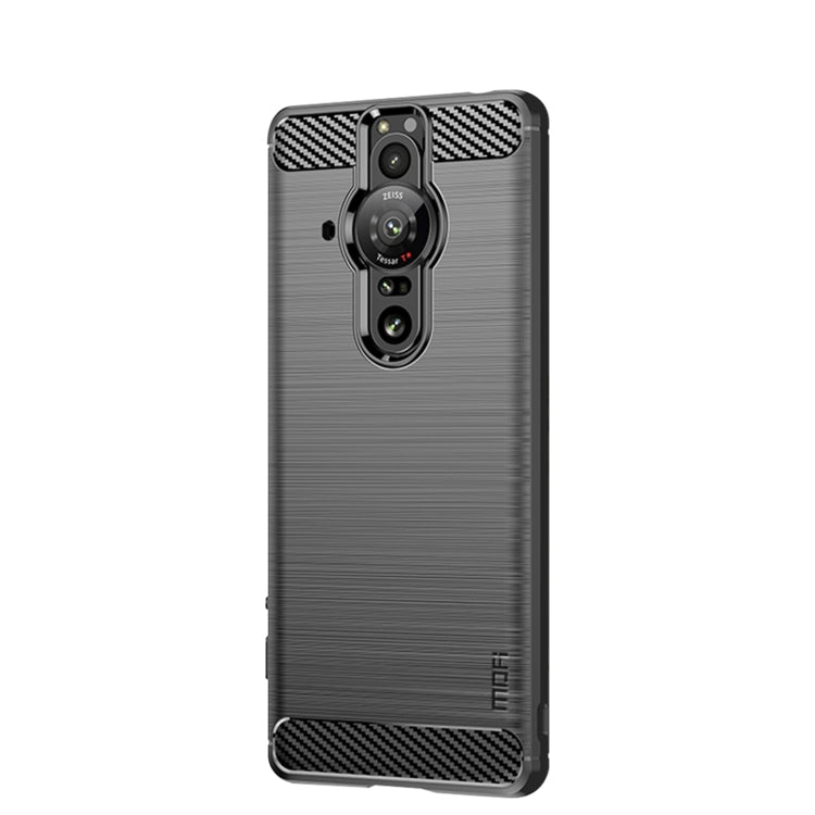 For Sony Xperia Pro-I MOFI Gentleness Brushed Carbon Fiber Soft TPU Case(Black) - Sony Cases by MOFI | Online Shopping UK | buy2fix