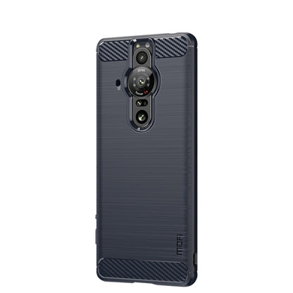 For Sony Xperia Pro-I MOFI Gentleness Brushed Carbon Fiber Soft TPU Case(Blue) - Sony Cases by MOFI | Online Shopping UK | buy2fix