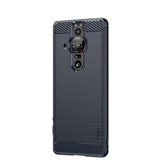 For Sony Xperia Pro-I MOFI Gentleness Brushed Carbon Fiber Soft TPU Case(Blue) - Sony Cases by MOFI | Online Shopping UK | buy2fix