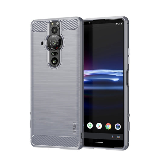 For Sony Xperia Pro-I MOFI Gentleness Brushed Carbon Fiber Soft TPU Case(Grey) - Sony Cases by MOFI | Online Shopping UK | buy2fix