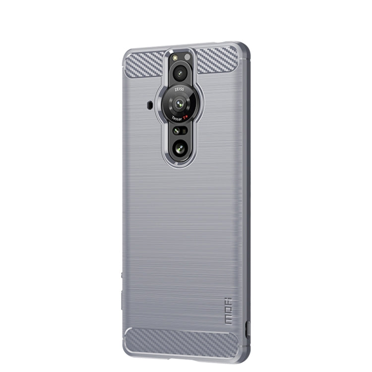 For Sony Xperia Pro-I MOFI Gentleness Brushed Carbon Fiber Soft TPU Case(Grey) - Sony Cases by MOFI | Online Shopping UK | buy2fix