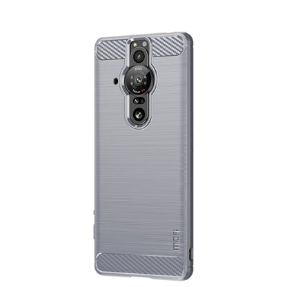 For Sony Xperia Pro-I MOFI Gentleness Brushed Carbon Fiber Soft TPU Case(Grey) - Sony Cases by MOFI | Online Shopping UK | buy2fix