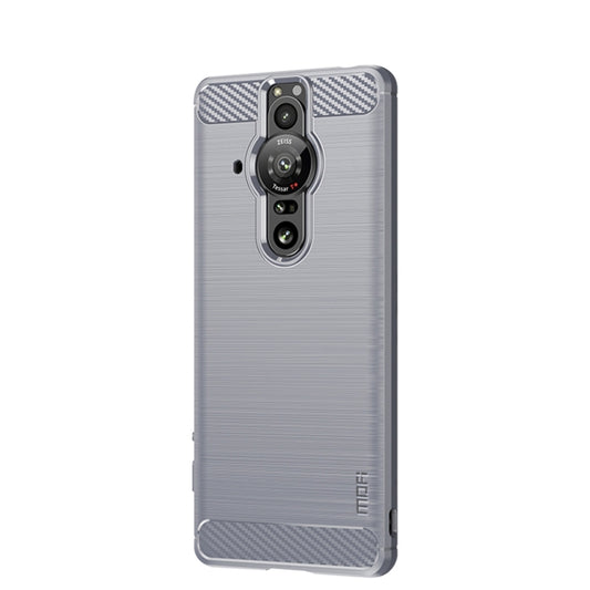For Sony Xperia Pro-I MOFI Gentleness Brushed Carbon Fiber Soft TPU Case(Grey) - Sony Cases by MOFI | Online Shopping UK | buy2fix
