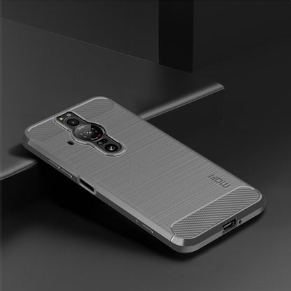 For Sony Xperia Pro-I MOFI Gentleness Brushed Carbon Fiber Soft TPU Case(Grey) - Sony Cases by MOFI | Online Shopping UK | buy2fix