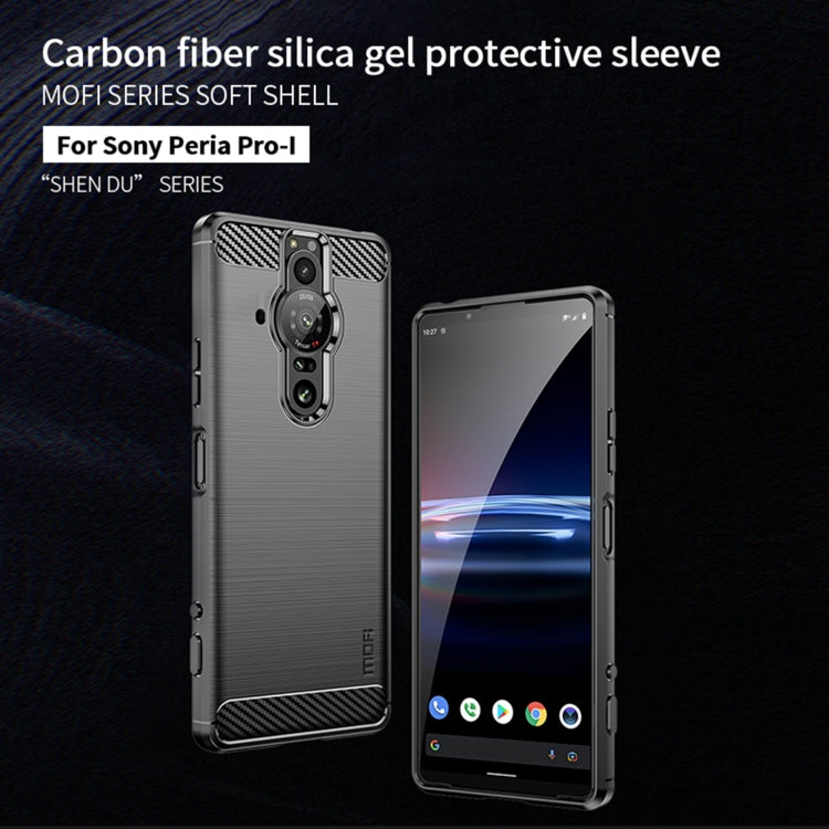 For Sony Xperia Pro-I MOFI Gentleness Brushed Carbon Fiber Soft TPU Case(Grey) - Sony Cases by MOFI | Online Shopping UK | buy2fix