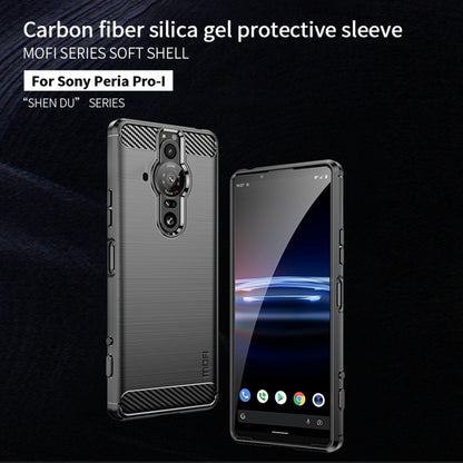 For Sony Xperia Pro-I MOFI Gentleness Brushed Carbon Fiber Soft TPU Case(Grey) - Sony Cases by MOFI | Online Shopping UK | buy2fix