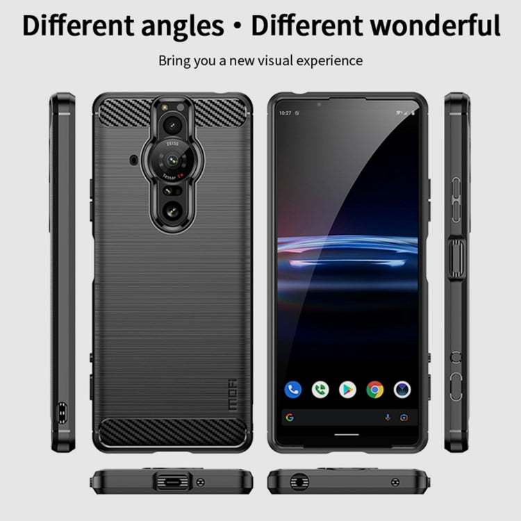 For Sony Xperia Pro-I MOFI Gentleness Brushed Carbon Fiber Soft TPU Case(Grey) - Sony Cases by MOFI | Online Shopping UK | buy2fix