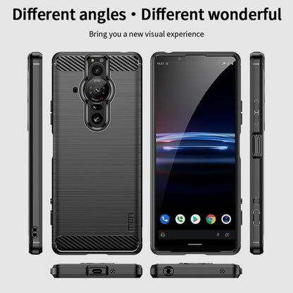 For Sony Xperia Pro-I MOFI Gentleness Brushed Carbon Fiber Soft TPU Case(Grey) - Sony Cases by MOFI | Online Shopping UK | buy2fix