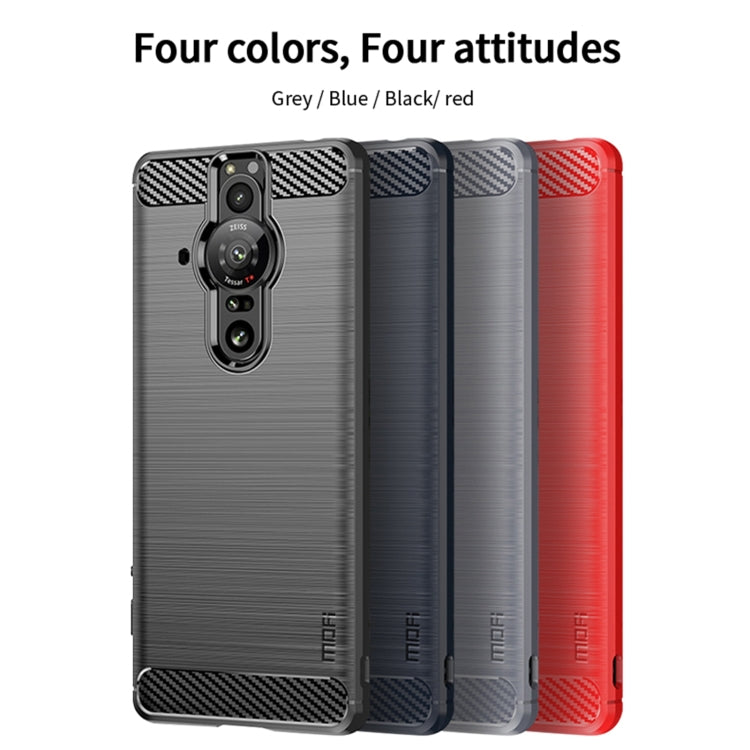 For Sony Xperia Pro-I MOFI Gentleness Brushed Carbon Fiber Soft TPU Case(Grey) - Sony Cases by MOFI | Online Shopping UK | buy2fix
