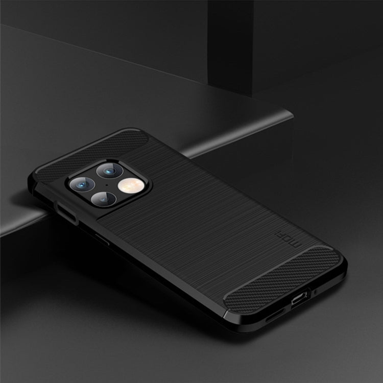 For OnePlus 10 Pro 5G MOFI Gentleness Brushed Carbon Fiber Soft TPU Case(Black) - OnePlus Cases by MOFI | Online Shopping UK | buy2fix