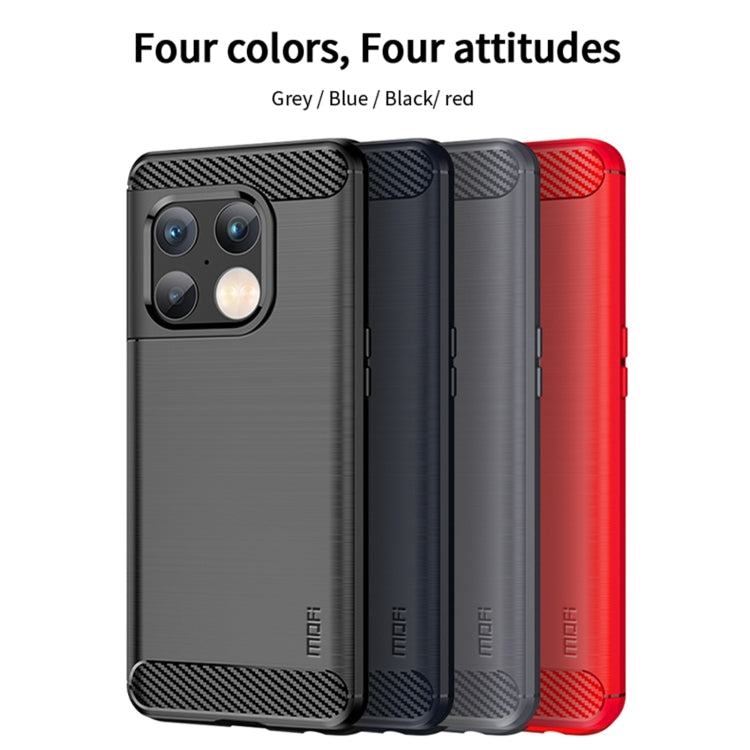 For OnePlus 10 Pro 5G MOFI Gentleness Brushed Carbon Fiber Soft TPU Case(Black) - OnePlus Cases by MOFI | Online Shopping UK | buy2fix