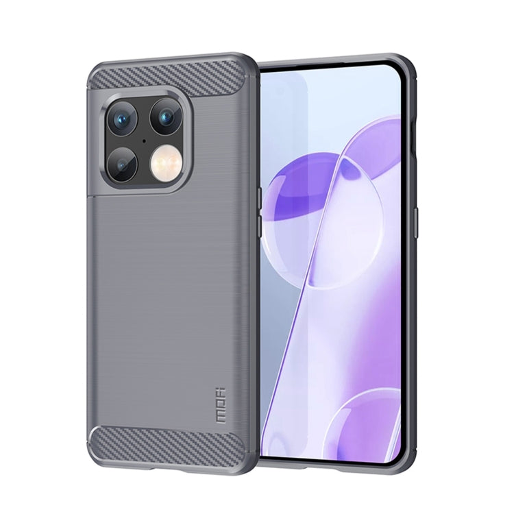 For OnePlus 10 Pro 5G MOFI Gentleness Brushed Carbon Fiber Soft TPU Case(Grey) - OnePlus Cases by MOFI | Online Shopping UK | buy2fix