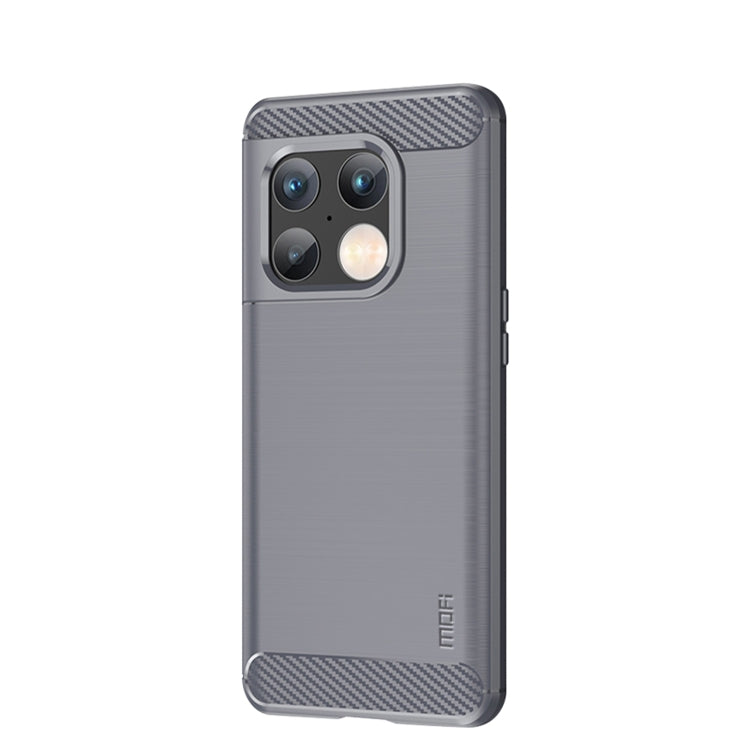 For OnePlus 10 Pro 5G MOFI Gentleness Brushed Carbon Fiber Soft TPU Case(Grey) - OnePlus Cases by MOFI | Online Shopping UK | buy2fix