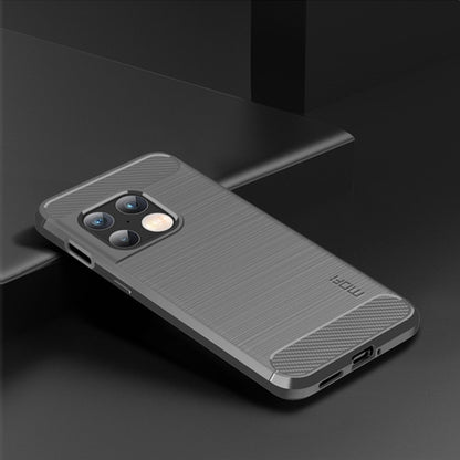 For OnePlus 10 Pro 5G MOFI Gentleness Brushed Carbon Fiber Soft TPU Case(Grey) - OnePlus Cases by MOFI | Online Shopping UK | buy2fix