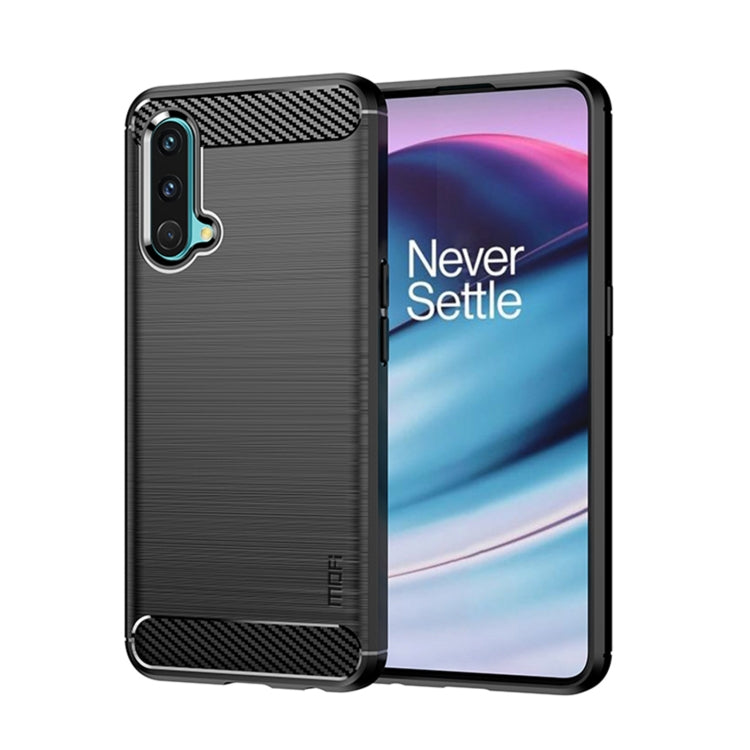 For OnePlus Nord CE 5G MOFI Gentleness Brushed Carbon Fiber Soft TPU Case(Black) - OnePlus Cases by MOFI | Online Shopping UK | buy2fix