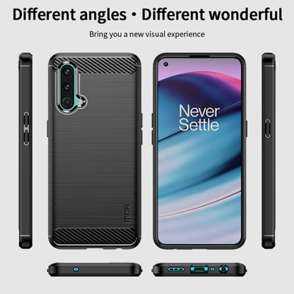 For OnePlus Nord CE 5G MOFI Gentleness Brushed Carbon Fiber Soft TPU Case(Red) - OnePlus Cases by MOFI | Online Shopping UK | buy2fix