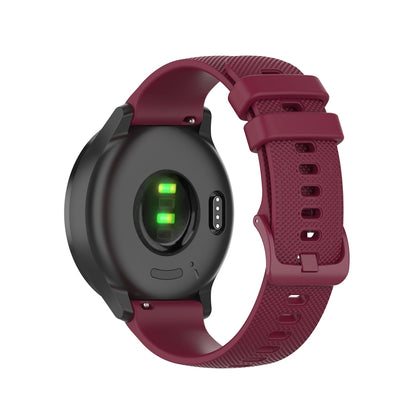 For Garmin Vivomove 3 Small Lattice Silicone Watch Band(Black) - Watch Bands by buy2fix | Online Shopping UK | buy2fix