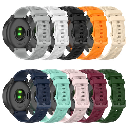 For Garmin Vivoactive 3 Small Lattice Silicone Watch Band(Gray) - Watch Bands by buy2fix | Online Shopping UK | buy2fix