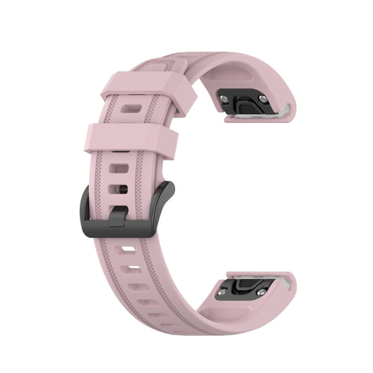 For Garmin Fenix 6S Pro Pure Color Silicone Watch Band(Rose Pink) - Watch Bands by buy2fix | Online Shopping UK | buy2fix