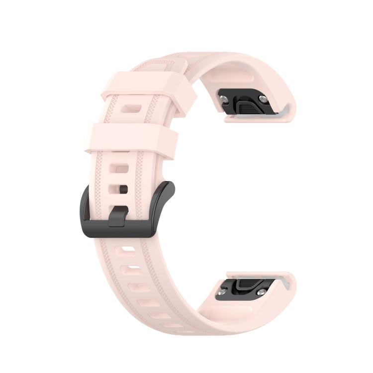 For Garmin Fenix 5S Pure Color Silicone Watch Band(Pink) - Watch Bands by buy2fix | Online Shopping UK | buy2fix