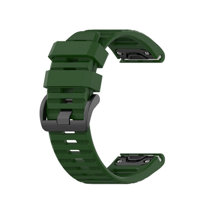 For Garmin Fenix 3 26mm Silicone Watch Band(Amy green) - Watch Bands by buy2fix | Online Shopping UK | buy2fix
