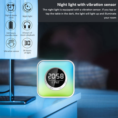 P10 LED Atmosphere Light Bluetooth Speaker with Alarm Thermometer Function - Desktop Speaker by buy2fix | Online Shopping UK | buy2fix