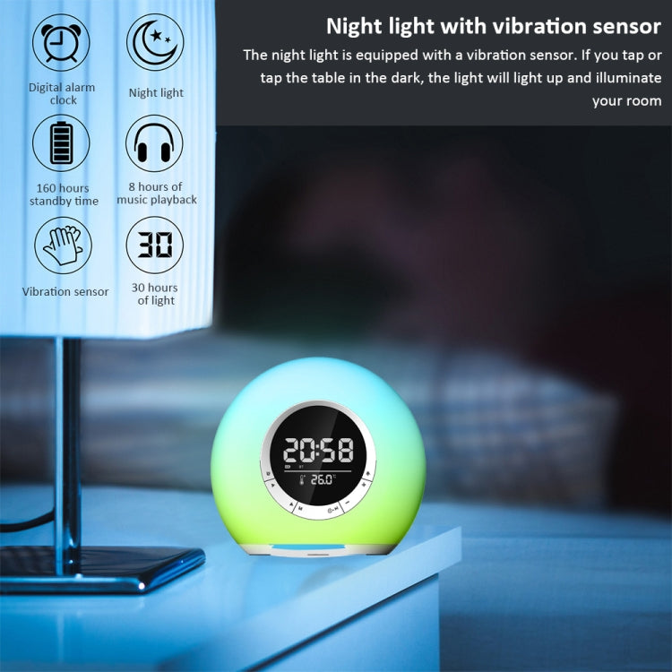 P11 LED Atmosphere Light Bluetooth Speaker with Alarm & Temperature Display - Desktop Speaker by buy2fix | Online Shopping UK | buy2fix