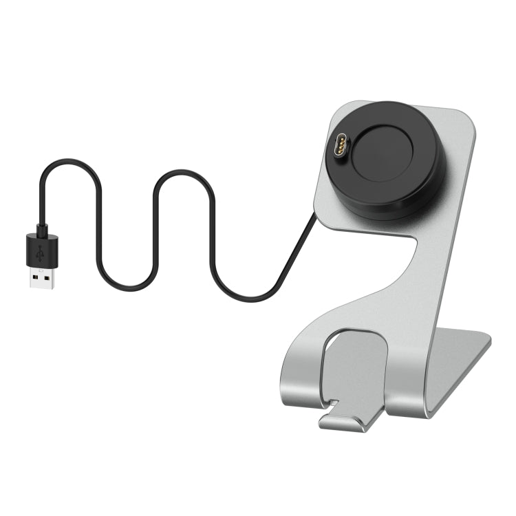 For Garmin Instinct Tactical Rotatable Magnetic Metal Charging Base(Gray) by buy2fix