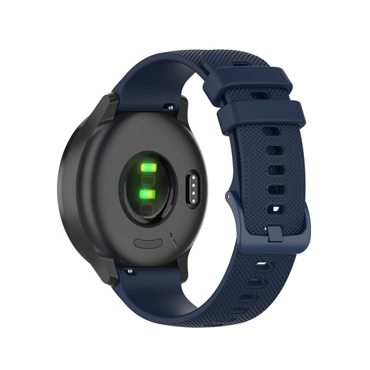 For Xiaomi Watch S1 22mm Checkered Silicone Watch Band(Blue) - Watch Bands by buy2fix | Online Shopping UK | buy2fix