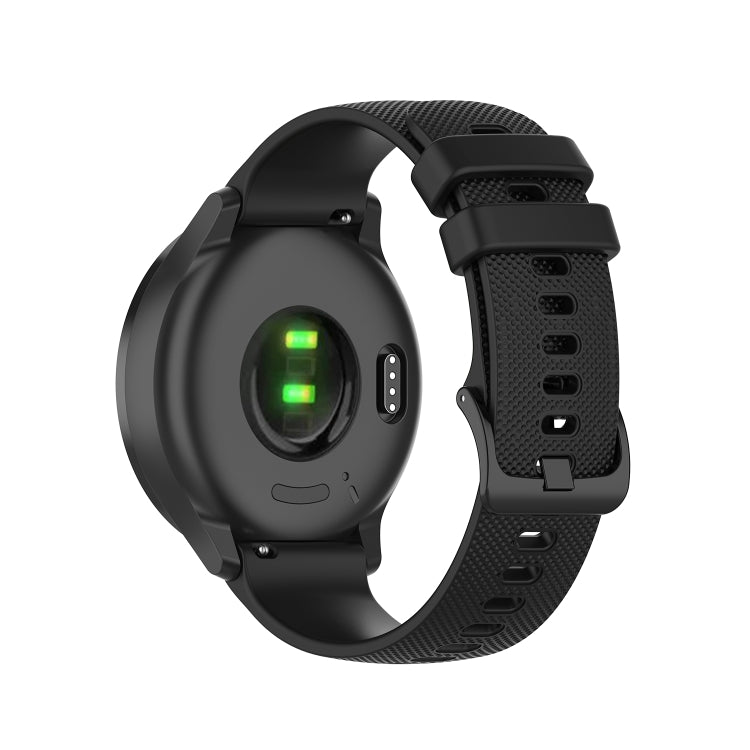 For Xiaomi Watch S1 22mm Checkered Silicone Watch Band(Black) - Watch Bands by buy2fix | Online Shopping UK | buy2fix