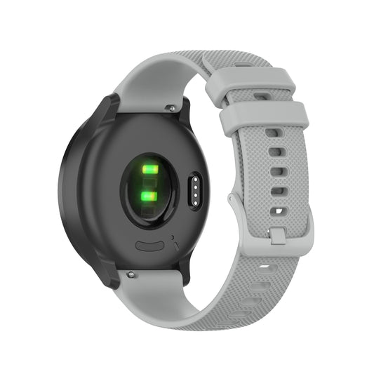 For Xiaomi Watch S1 22mm Checkered Silicone Watch Band(Grey) - Watch Bands by buy2fix | Online Shopping UK | buy2fix