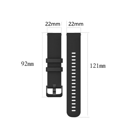 For Xiaomi Watch S1 22mm Checkered Silicone Watch Band(Black) - Watch Bands by buy2fix | Online Shopping UK | buy2fix