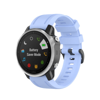 For Garmin Fenix 7S 20mm Solid Color Silicone Quick Release Watch Band(Chrysanthemum Blue) - Watch Bands by buy2fix | Online Shopping UK | buy2fix